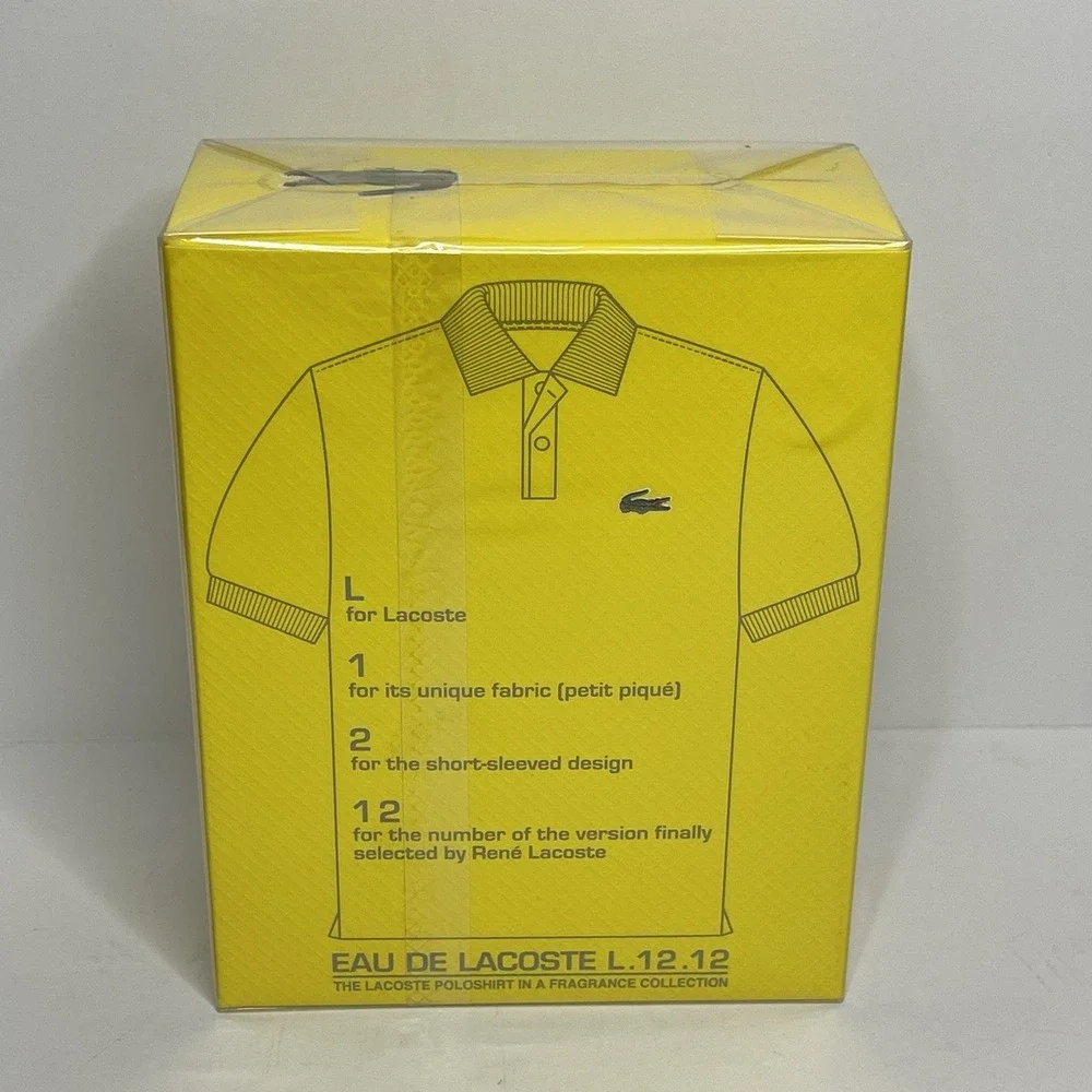 Eau De Lacoste L.12.12 Jaune Optimistic 5.9 oz/ 175 ml EDT Spray NEW & SEALED